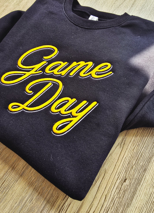 Game Day Embroidered Crewneck | Football Gift | Custom Team Colors | Tailgate Style