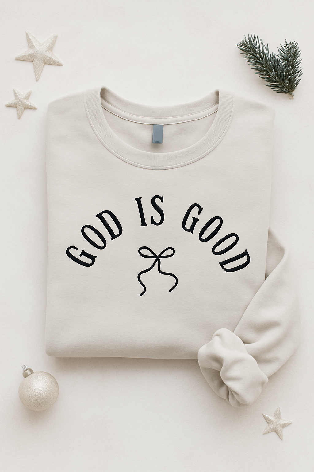God Is Good Embroidered Sweatshirt