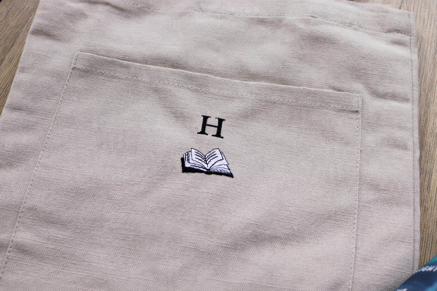 Personalized Initial Book Lover Tote