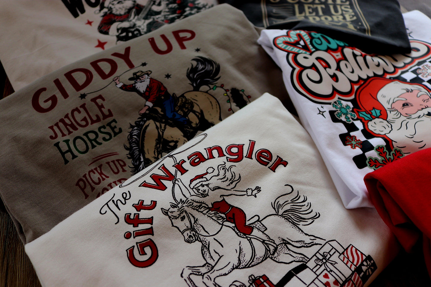 The Gift Wrangler Tee β Holiday Western Graphic T-Shirt
