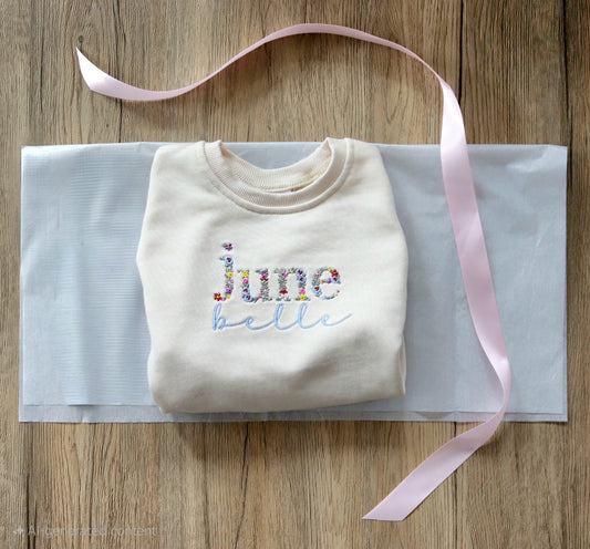 Custom Floral Baby Name Romper