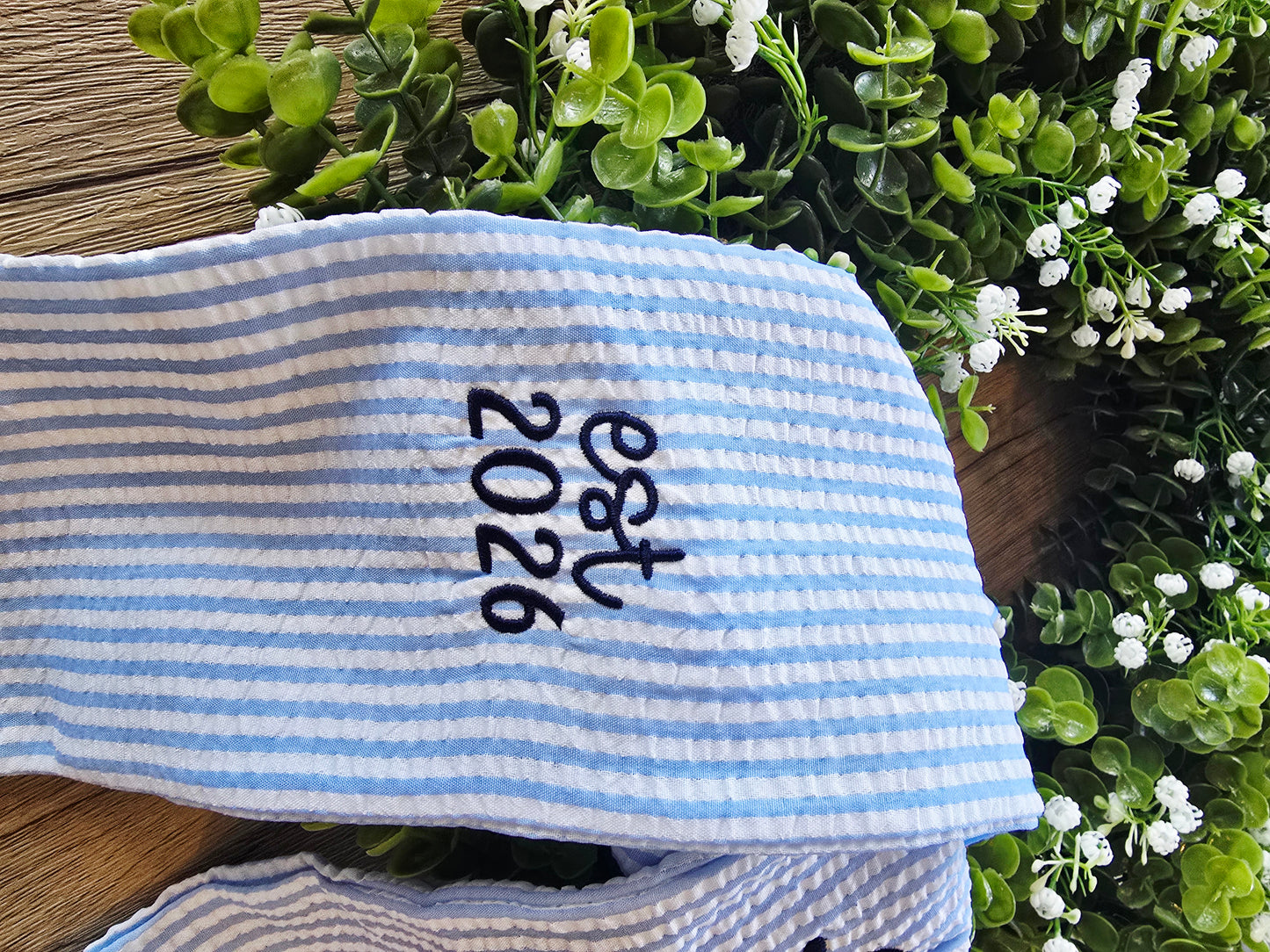 Monogrammed Wreath Sash | Custom Home Gifts