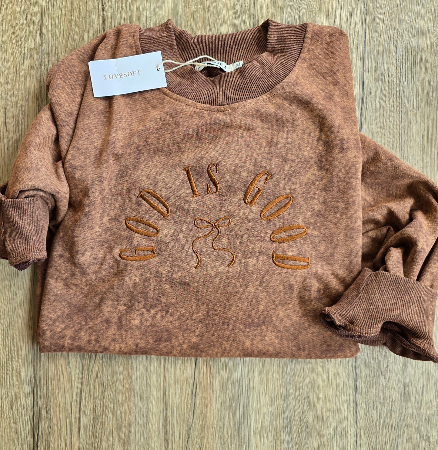 God Is Good Embroidered Sweatshirt