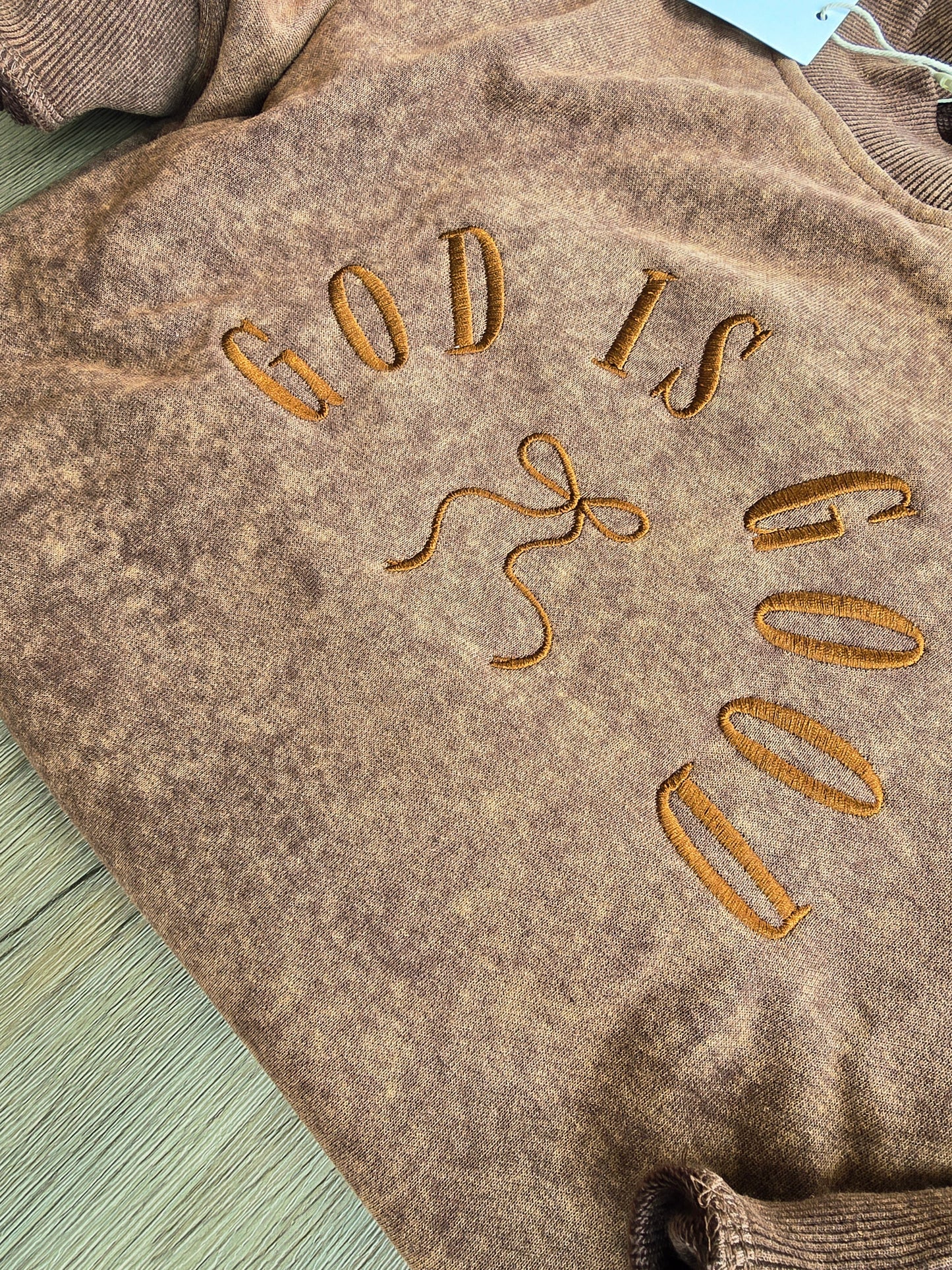 God Is Good Embroidered Sweatshirt