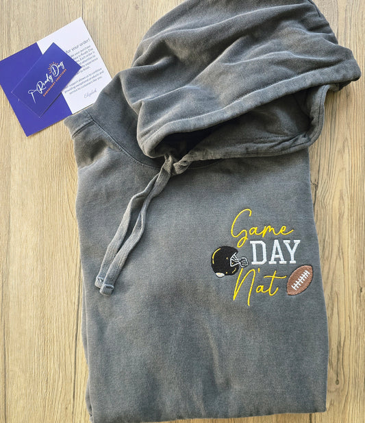 Game Day N’at Embroidered Comfort Colors Hoodie
