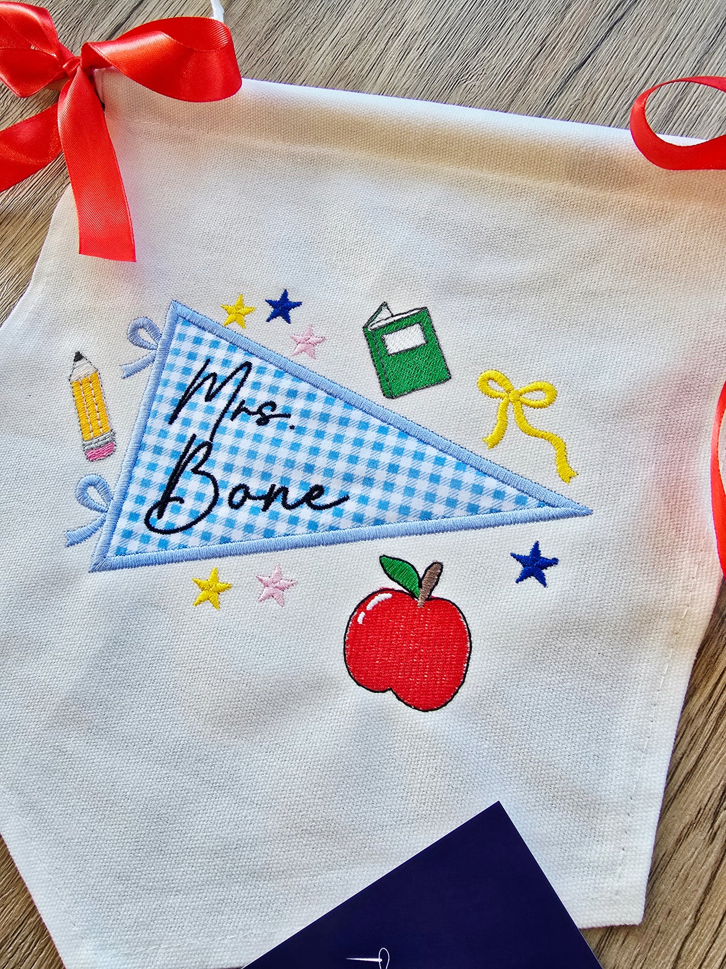 Personalized Applique Teacher Classroom Banner