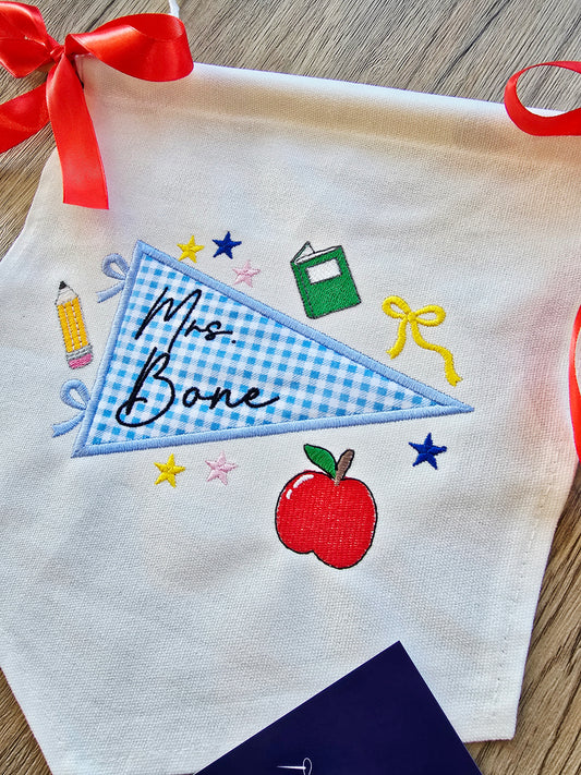 Personalized Applique Teacher Classroom Banner