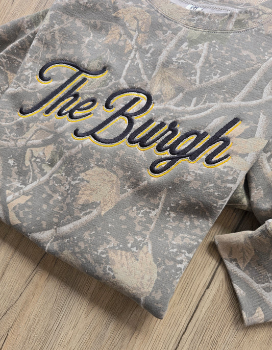 The Burgh Embroidered Crewneck | Pittsburgh Gift | Game Day Style | Custom Team Colors