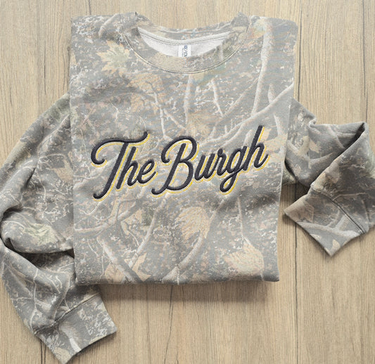 The Burgh Embroidered Crewneck | Pittsburgh Gift | Game Day Style | Custom Team Colors