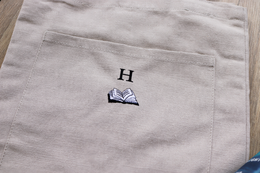 Personalized Initial Book Lover Tote