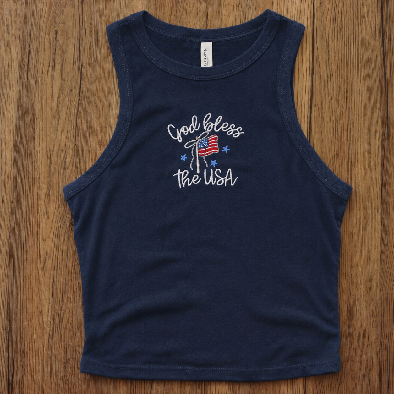 God Bless the USA Embroidered