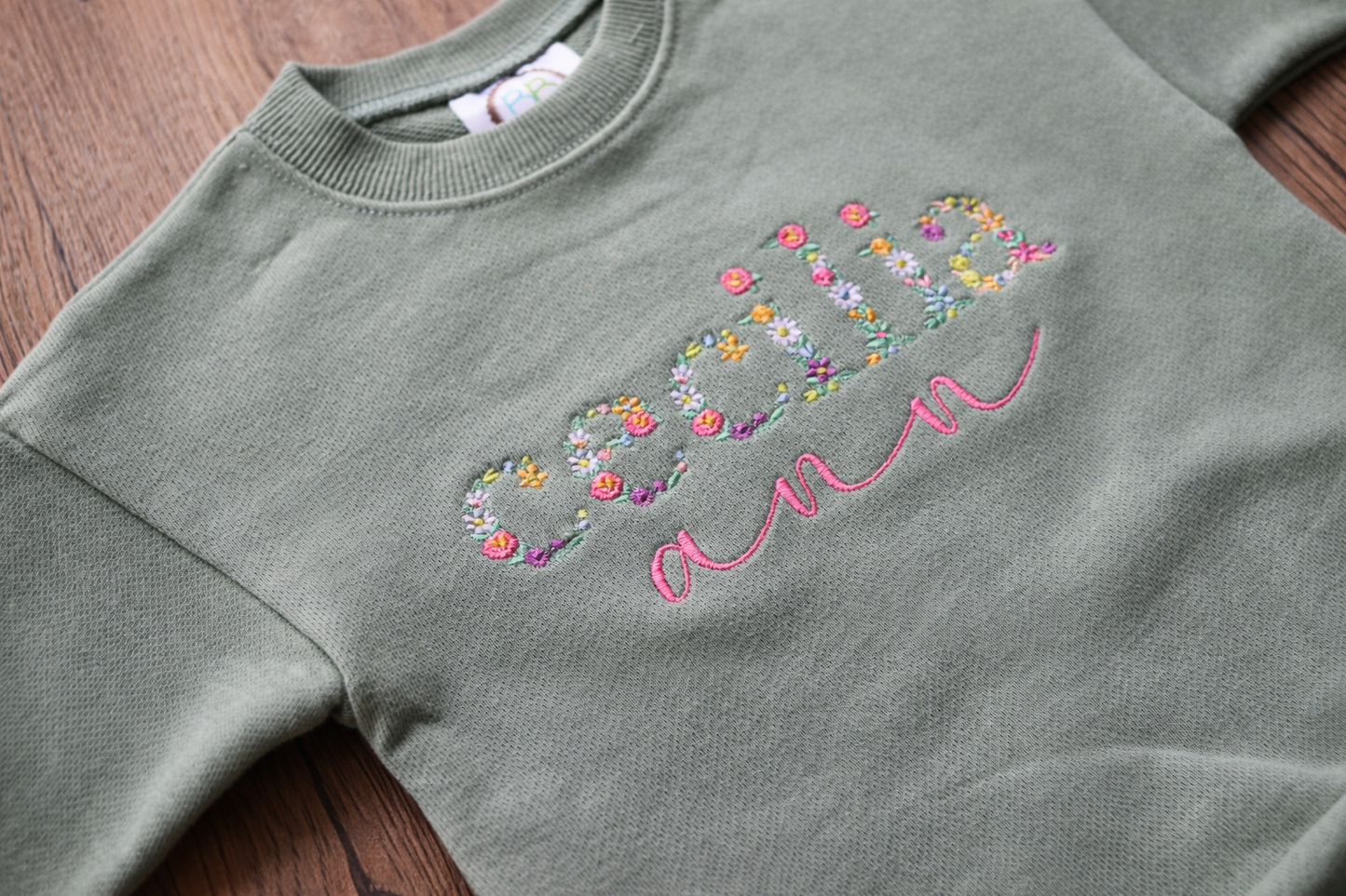 Custom Floral Baby Name Romper