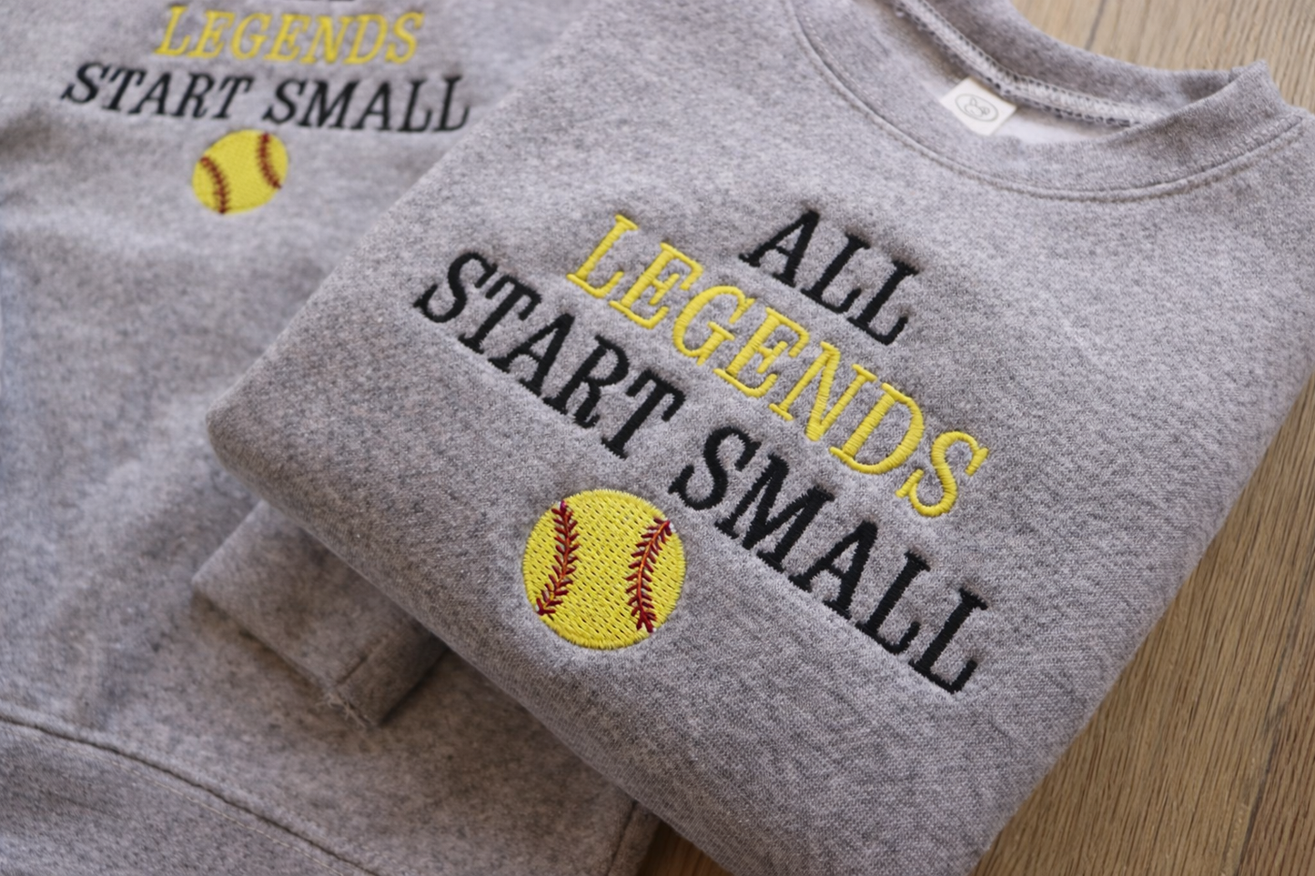 Legends Start Small Embroidered Sweatshirt