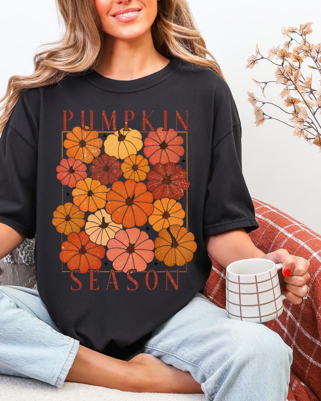 Pumpkin Season Vintage Fall Tee | Comfort Colors T Shirt