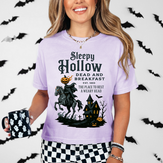 Sleepy Hallow Dead and Breakfast Halloween Tee | Comfort Colors T Shirt