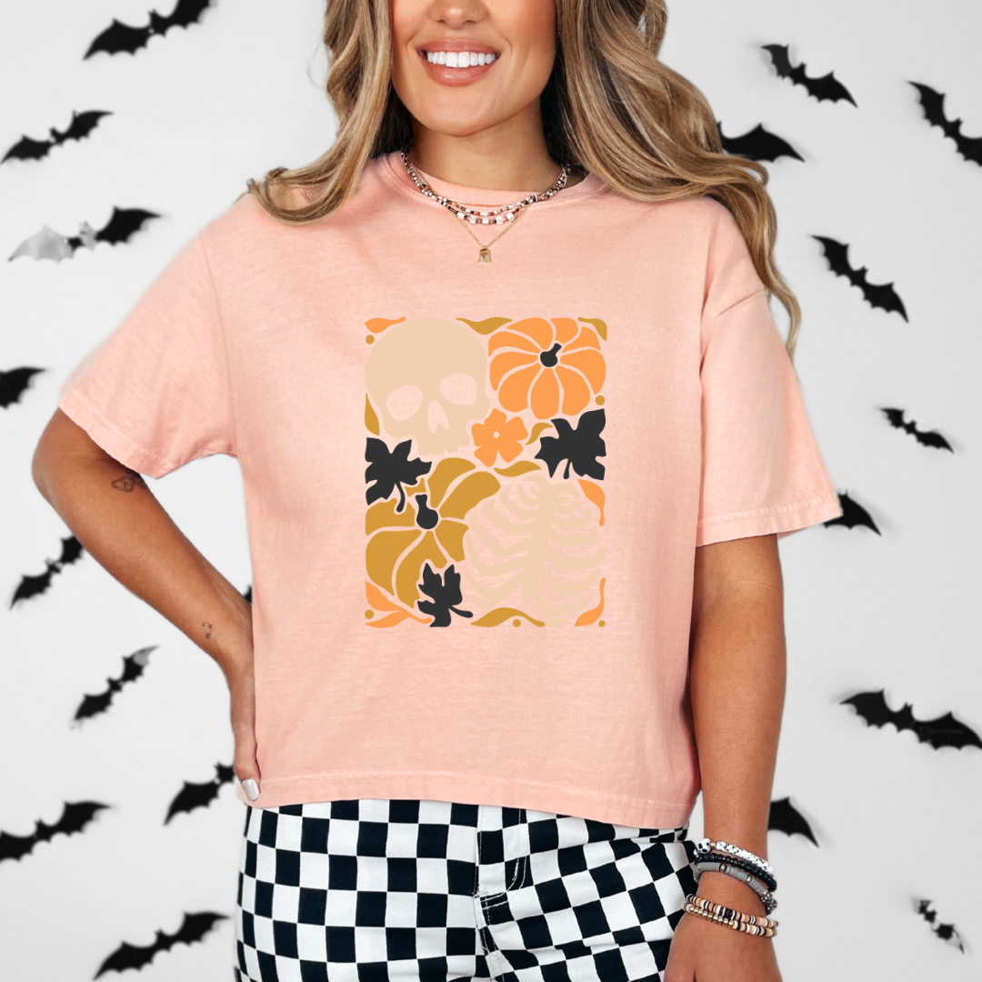 Skull Pumpkin Halloween Tee | Comfort Colors T Shirt