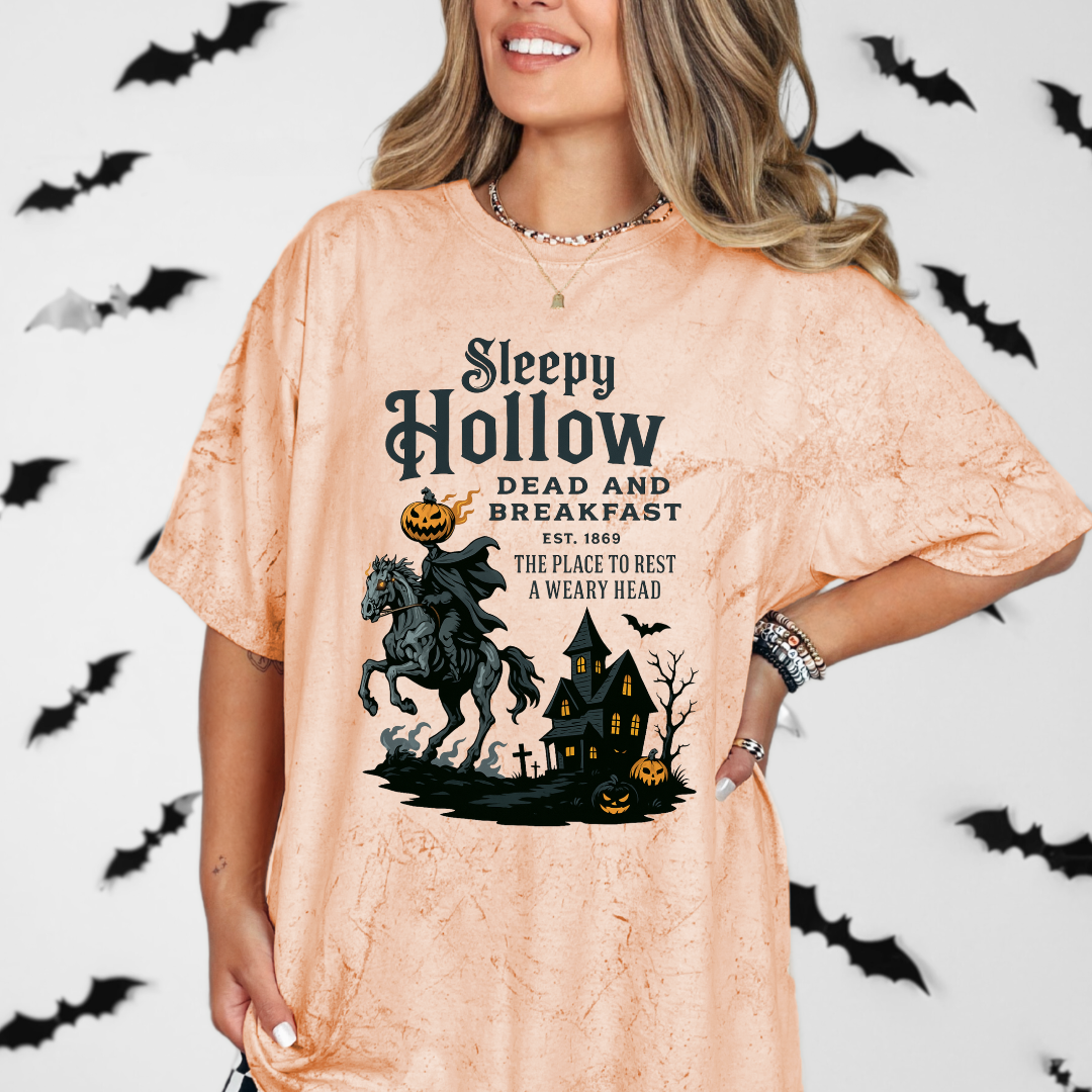 Sleepy Hallow Dead and Breakfast Halloween Tee | Comfort Colors T Shirt