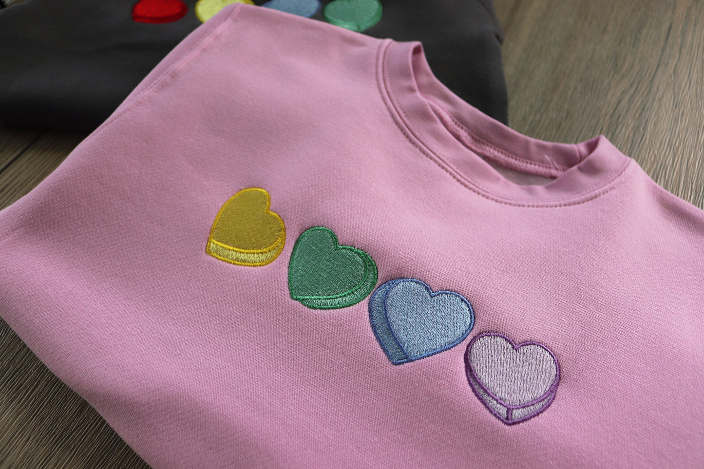 Candy Heart Embroidered Sweatshirt