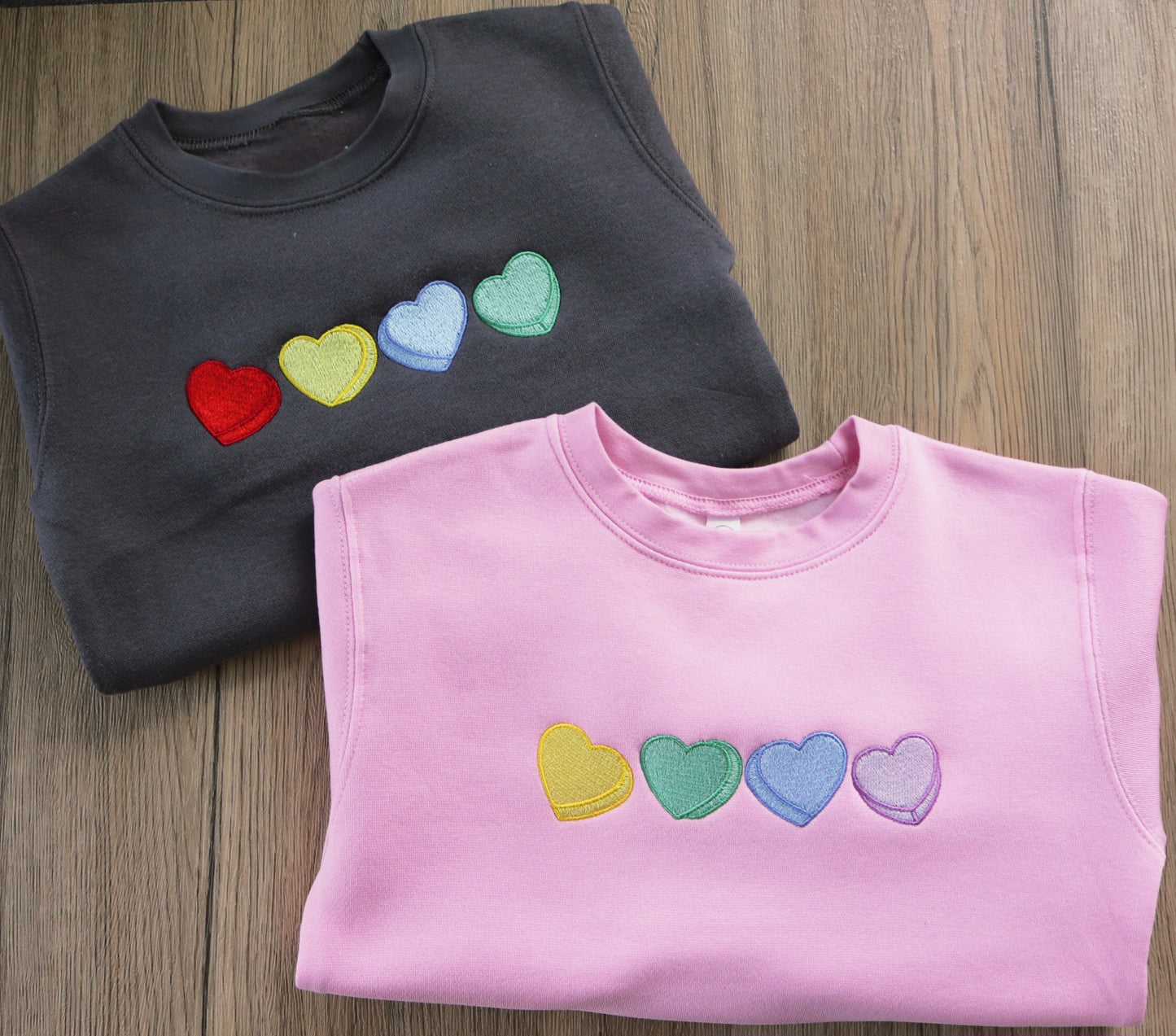 Candy Heart Embroidered Sweatshirt