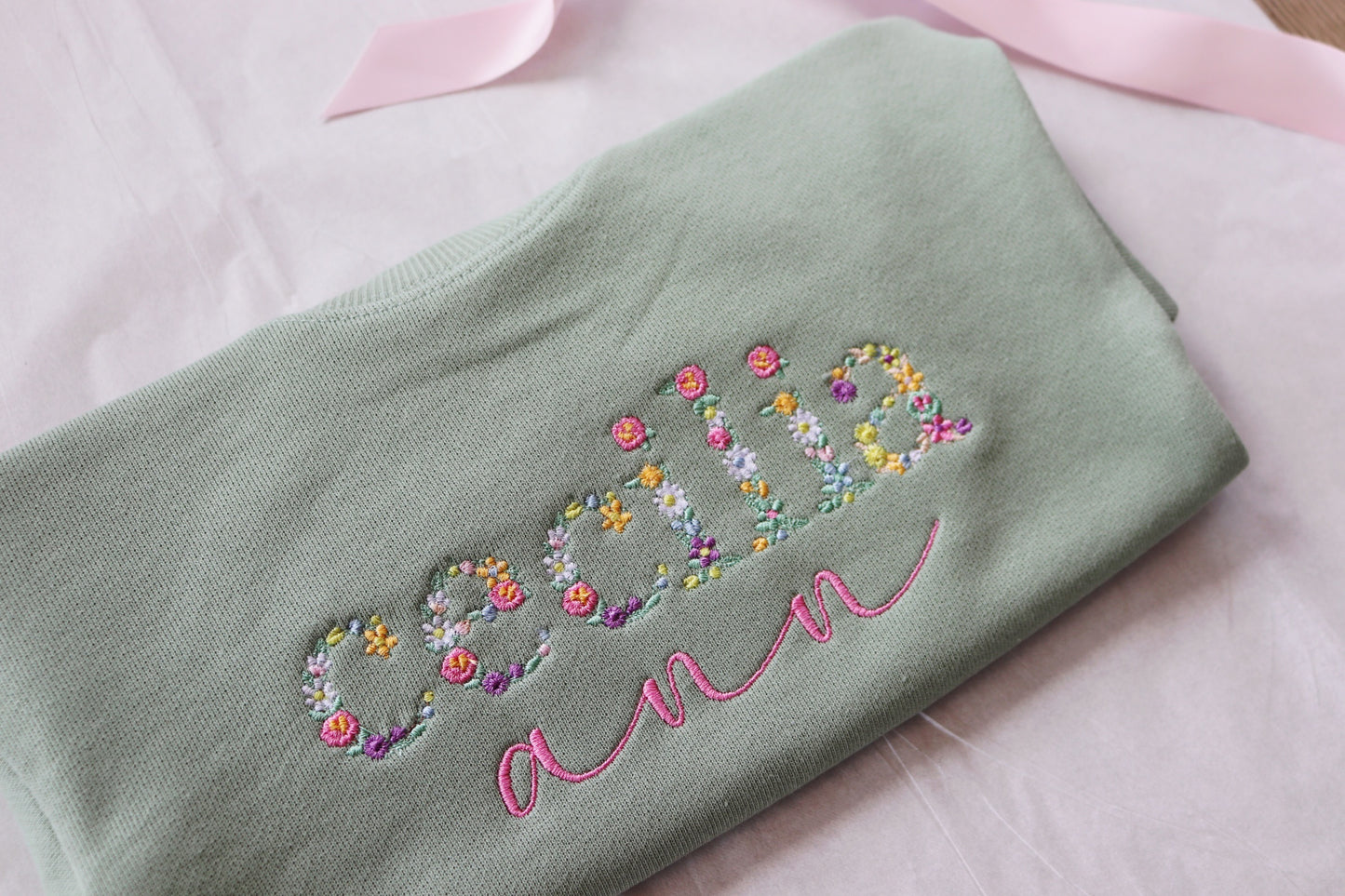 Custom Floral Baby Name Romper