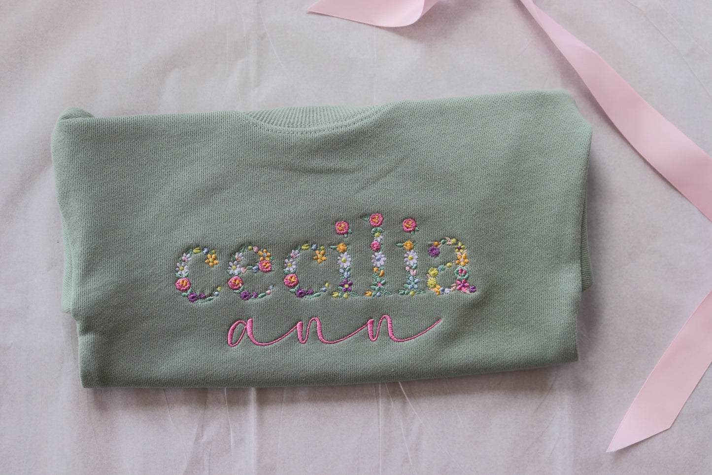 Custom Floral Baby Name Romper