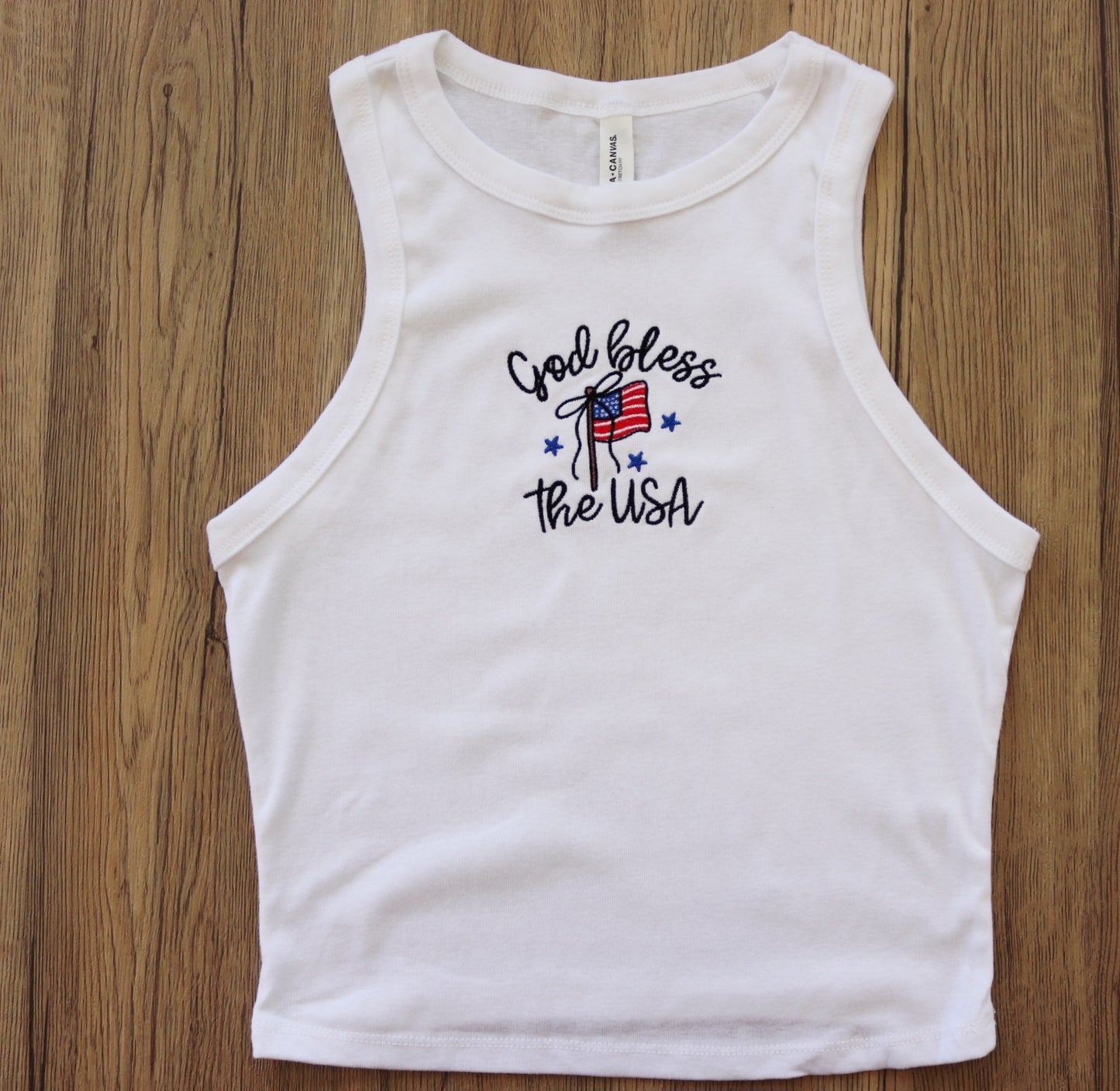 God Bless the USA Embroidered
