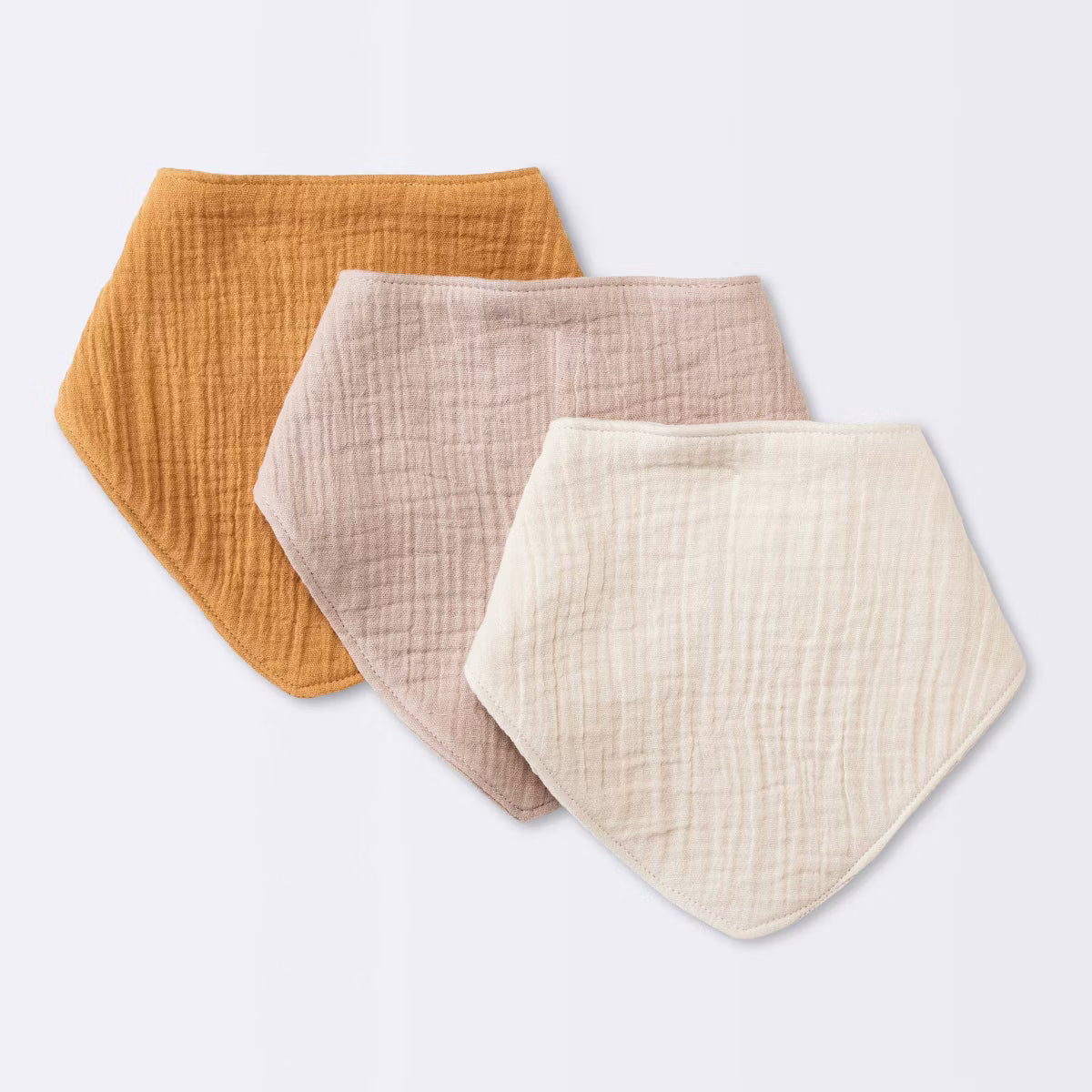Custom Embroidered Baby Muslin Bandana Bib Pack of Three
