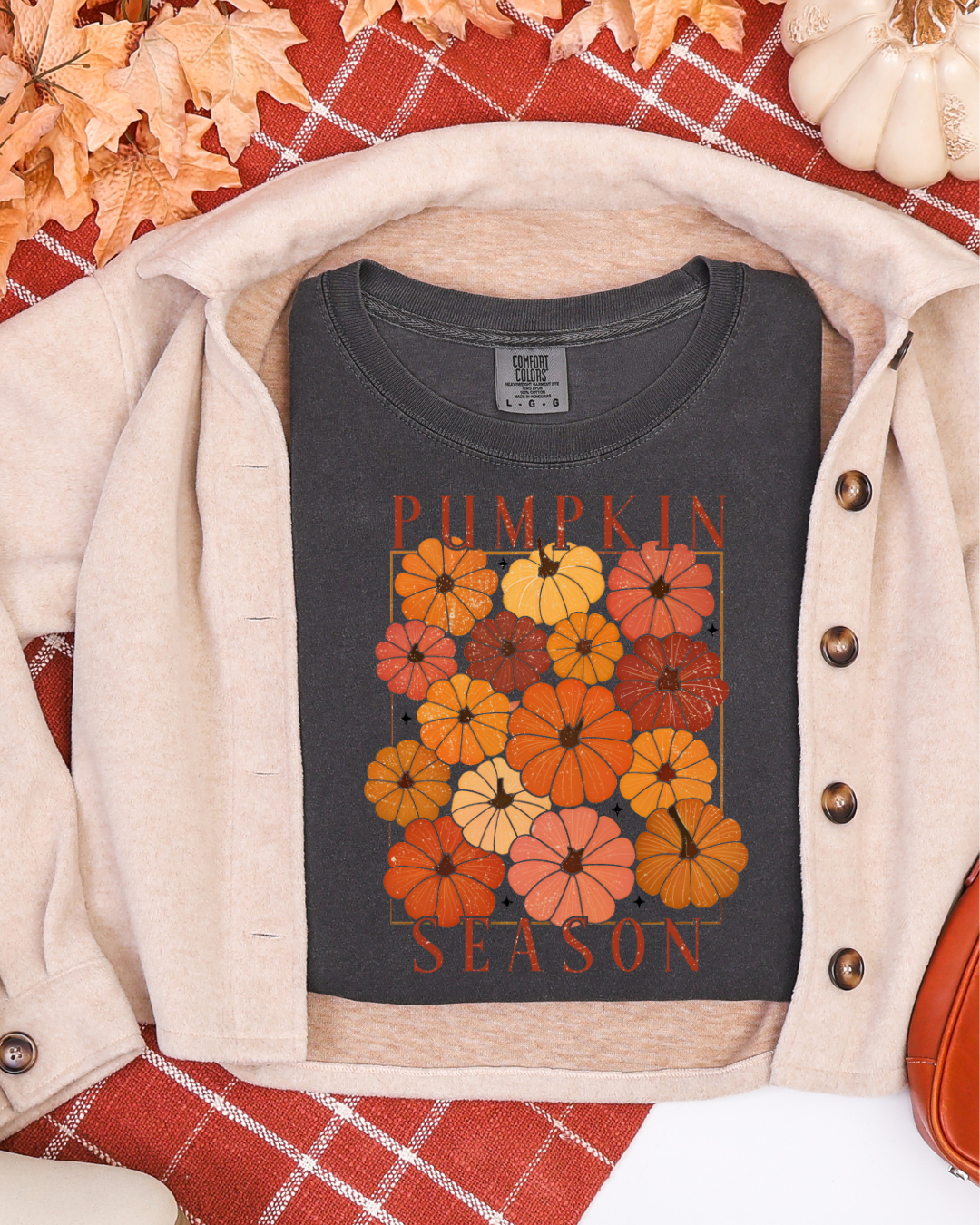 Pumpkin Season Vintage Fall Tee | Comfort Colors T Shirt