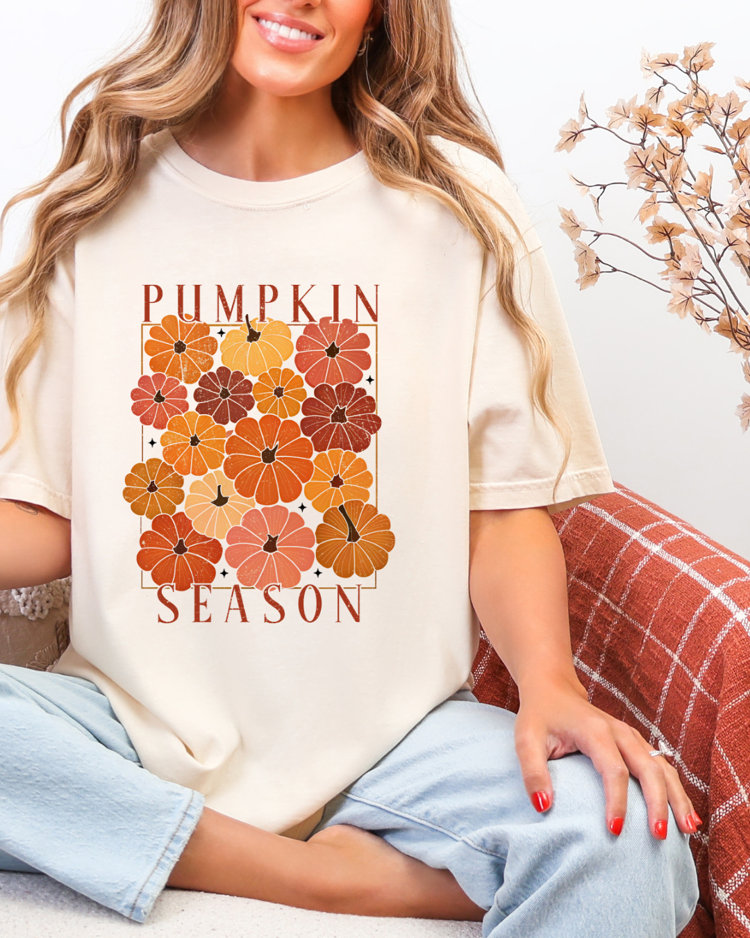 Pumpkin Season Vintage Fall Tee | Comfort Colors T Shirt