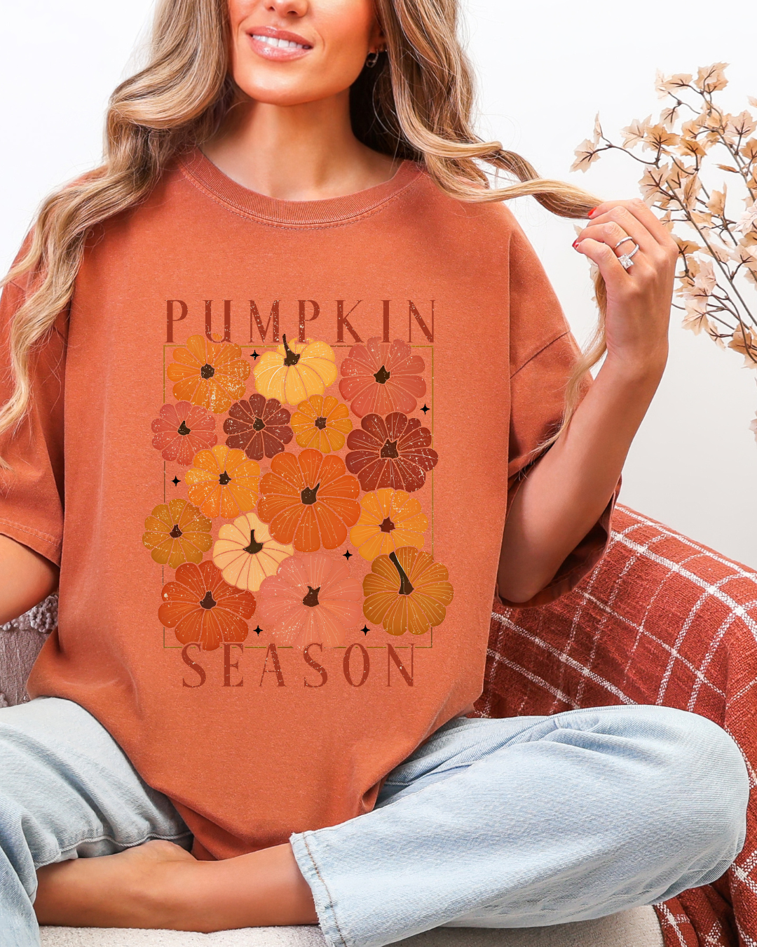 Pumpkin Season Vintage Fall Tee | Comfort Colors T Shirt