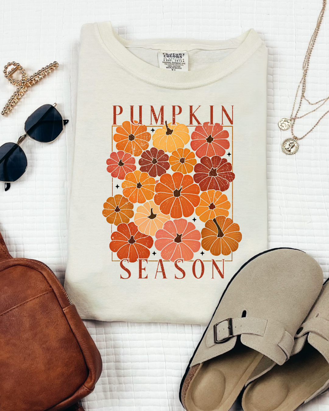 Pumpkin Season Vintage Fall Tee | Comfort Colors T Shirt